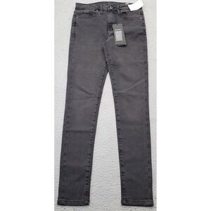 Outland Jeans Women 24 Black Denim Isabel 28" Length Harriet Mid-Rise Skinny Leg